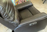Chocolate ‘leather’ Rocking Recliner, Small Side Table - thumbnail 4 of 9