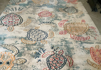 Turkish Large Sea Turtle Rug - Image 1 of 9