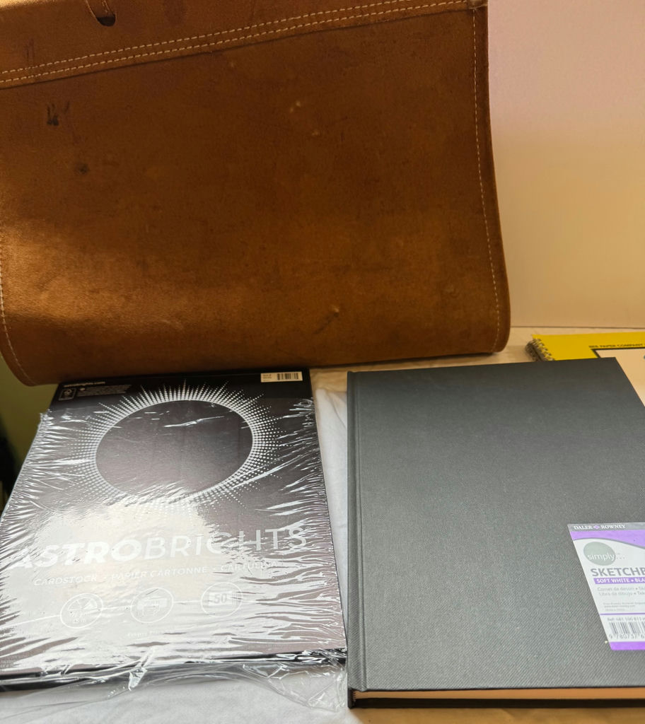Premium Artist Supply & Sketchbook Lot – Pads, Paper, and Leather Tote - image 2 of 6