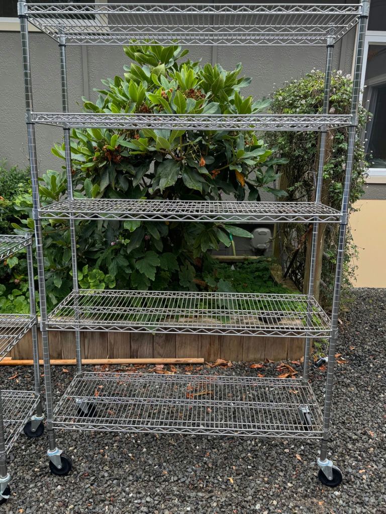 Two Stainless Steel rolling racks - image 2 of 3