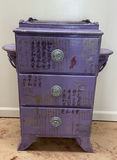 Shabby Chic Purple Painted Three Drawer Dresser - thumbnail 1 of 7