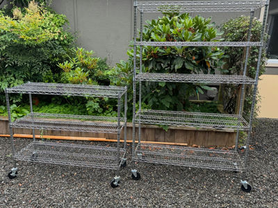 Two Stainless Steel rolling racks - Image 1 of 3