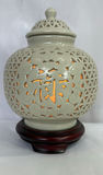 Asian Inspired Ceramic Lamp And Signed Print - thumbnail 2 of 8