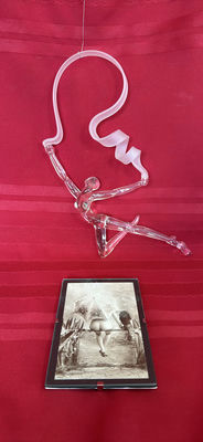 Blown Glass Hanging Artwork And Small Print - Image 1 of 4