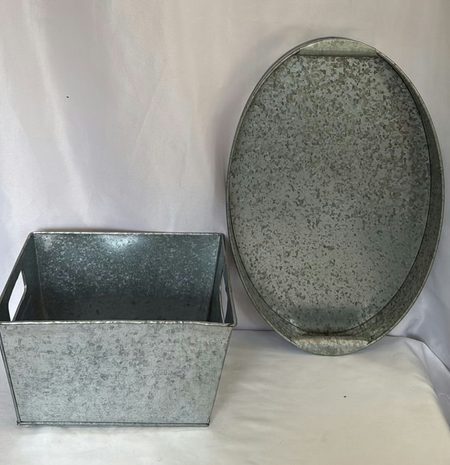 Metal Containers Various Sizes And Shapes - image 3 of 4