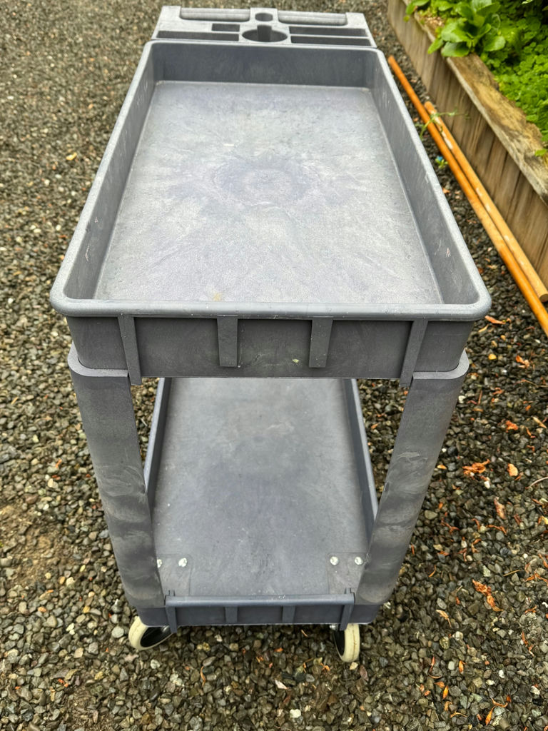 Heavy Duty Gray Plastic Utility Cart - image 2 of 4