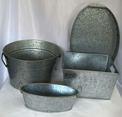 Metal Containers Various Sizes And Shapes - Image 1 of 4