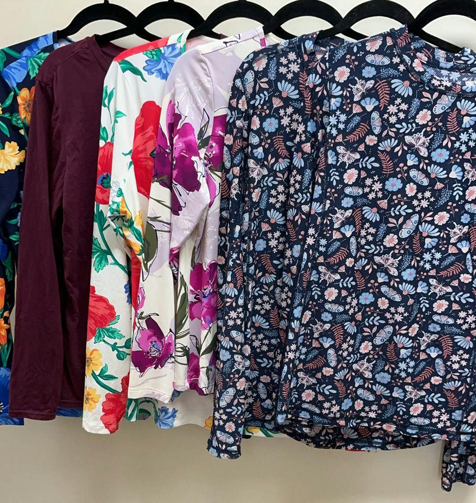 Six Casual Large Long Sleeve Tops - image 1 of 19