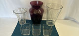 Assorted glassware and crystal vases - thumbnail 1 of 3