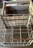 Metal Milk Crate And Wood Box - thumbnail 1 of 5