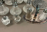 vintage small glass oil lamps, silver plate, etc. - thumbnail 3 of 4