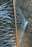 White rope hammock with wooden spreader bars - thumbnail 2 of 3