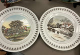 Assorted decorative porcelain plates with Currier & Ives and other motifs - thumbnail 2 of 20