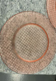 7 Pink Glass Charger Plates - thumbnail 3 of 3