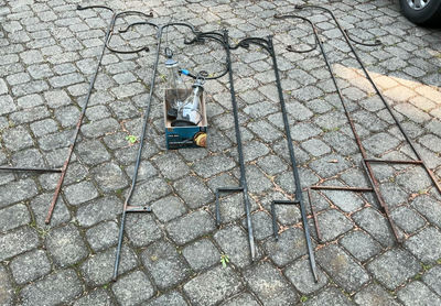 Six 8’ Tall Metal Posts For Hanging Plants Or Feeders - Image 1 of 5