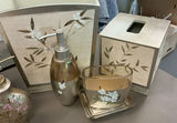 Two Pretty Sets Of Painted Bathroom Decor - thumbnail 4 of 5