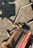 Two weathered green wooden chairs with Coca-Cola wagon and crate - thumbnail 6 of 6