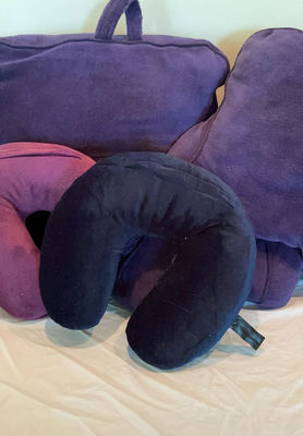 Purple plush Pillow and neck pillow - Image 1 of 3