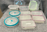Assorted Rubbermaid and Snapware plastic storage containers lids - thumbnail 1 of 7