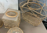 Gold-tone bathroom vanity decor set - thumbnail 4 of 4