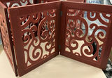 Two Short, Cut Out Wood Screens - thumbnail 1 of 3