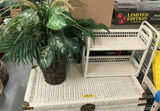 White Wicker Chest, Small Shelf, Fake Plant - thumbnail 5 of 5