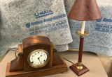 Vintage Mantle Clock, Lamp - thumbnail 1 of 6