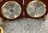 Brass Chelsea nautical clock set with barometers and ship wheel - thumbnail 4 of 5