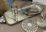 vintage small glass oil lamps, silver plate, etc. - thumbnail 4 of 4