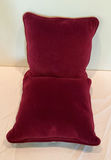 Burgundy velvet cushions with peacock tapestry pillows - thumbnail 5 of 7