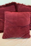 Burgundy velvet cushions with peacock tapestry pillows - thumbnail 6 of 7