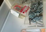 Assorted hardware and fasteners in plastic drawers - thumbnail 16 of 17