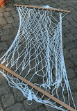 White rope hammock with wooden spreader bars - thumbnail 1 of 3