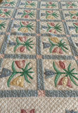 Pastel palm-tree quilt and pink Berkshire Blanket - thumbnail 4 of 5