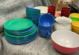 Colorful Plastic dinnerware and drinkware assortment - thumbnail 5 of 6