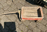 Two weathered green wooden chairs with Coca-Cola wagon and crate - thumbnail 5 of 6