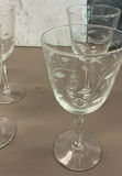 7 Etched Wine Glasses, Water pitcher - thumbnail 3 of 3