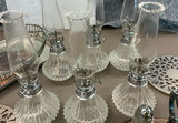 vintage small glass oil lamps, silver plate, etc. - thumbnail 2 of 4