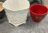 Collection of assorted ceramic plant pots and containers - thumbnail 5 of 7