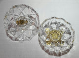 Vintage Killarney 22k Plated Lead Crystal Lidded Dish - thumbnail 3 of 5