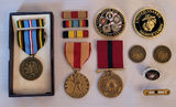 Vintage Military USMC Medals Coins & Pin - thumbnail 1 of 3