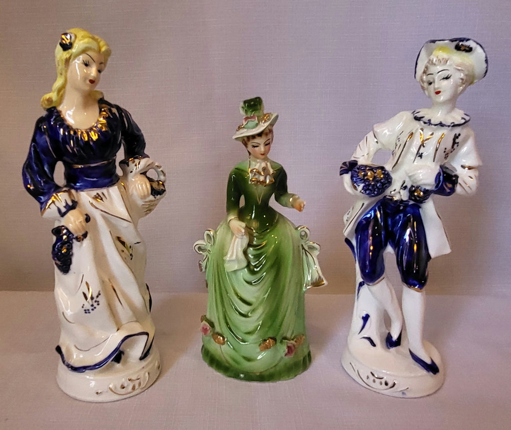 3 Antique Porcelain Figurines - image 1 of 6