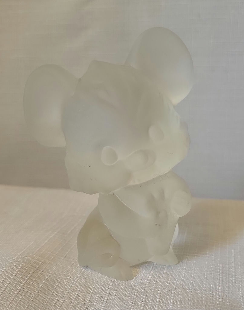Vintage Kristaluxus Frosted Lead Crystal Mouse Figurine - image 3 of 5
