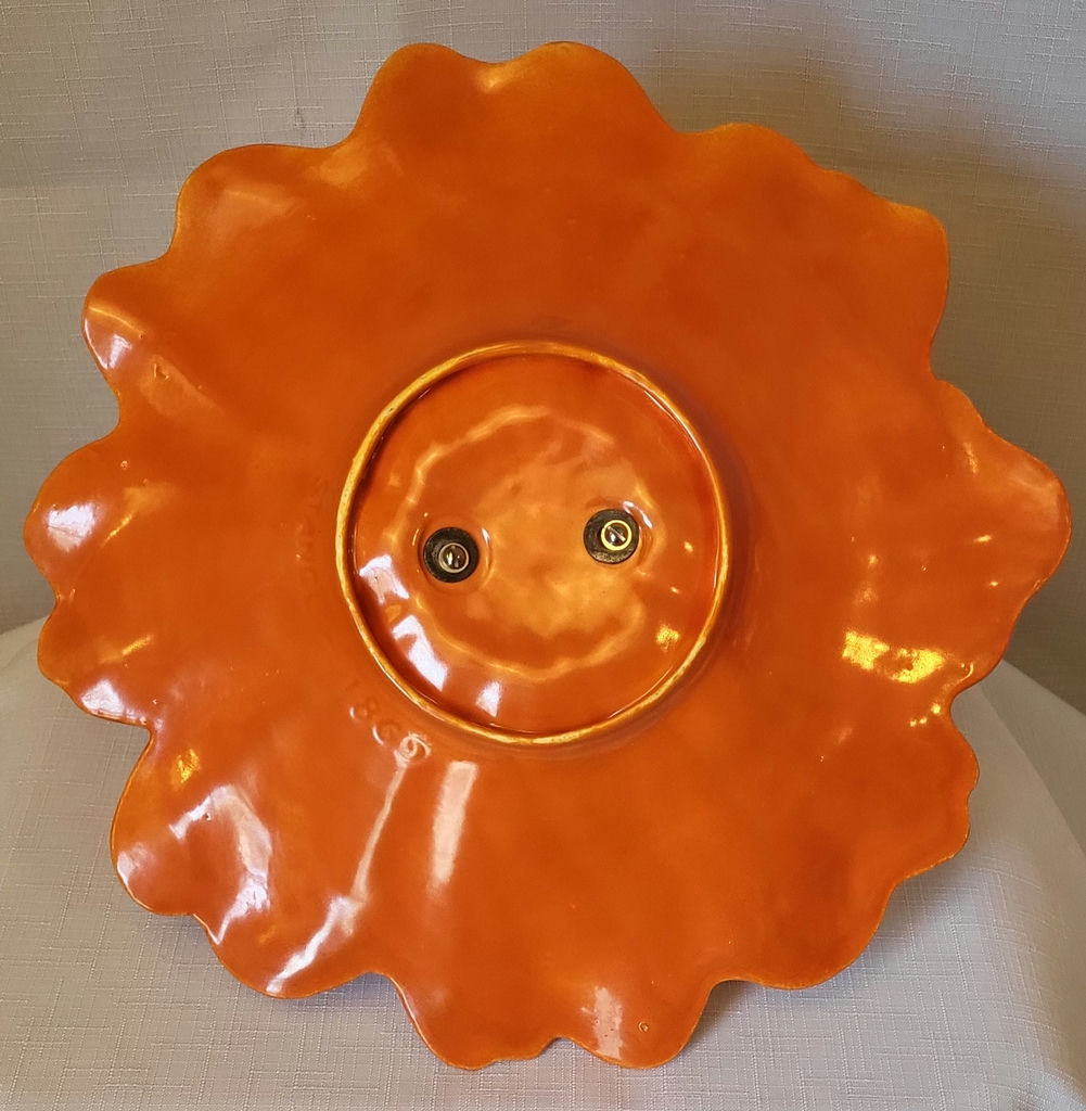 Vintage Stangl Orange Candy/Cheese Server - image 3 of 5