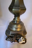 Vintage Rembrandt Brass Torchiere Table Lamp w/ Glass Shade - thumbnail 6 of 6