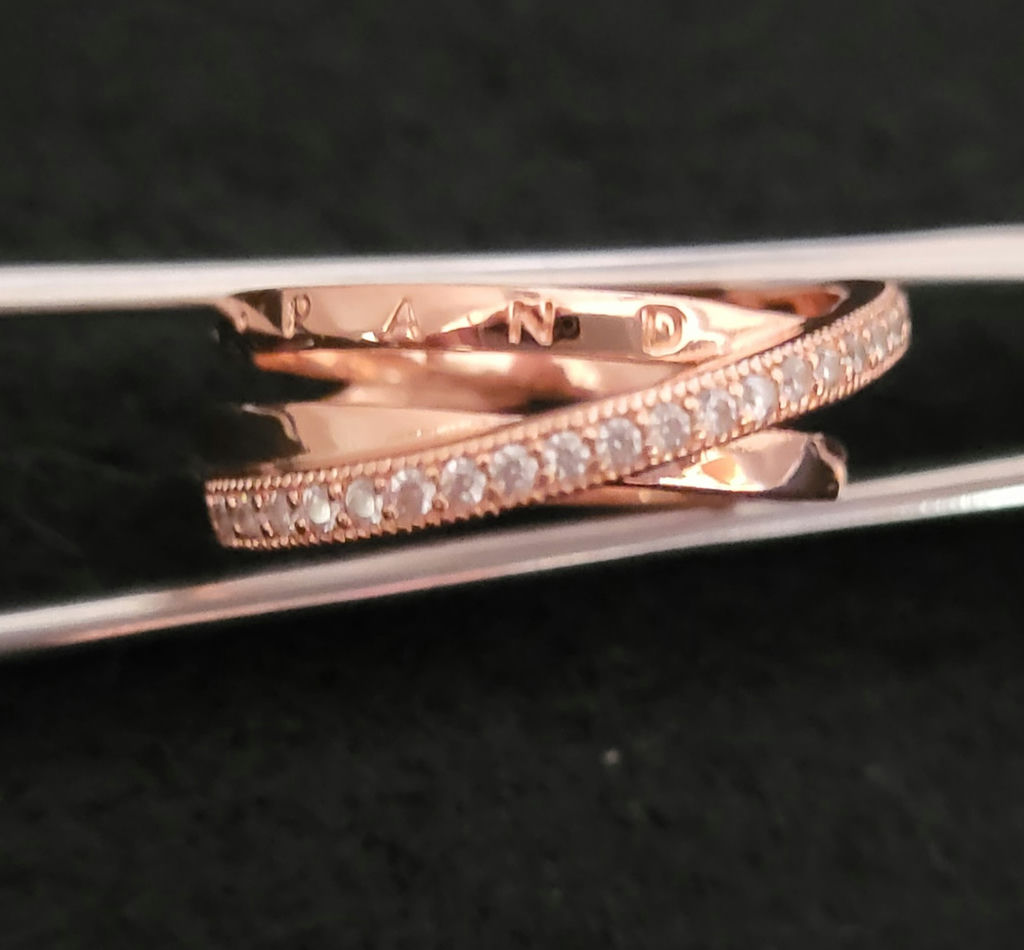 Pandora Crossover Pave Triple Band Ring - image 1 of 8