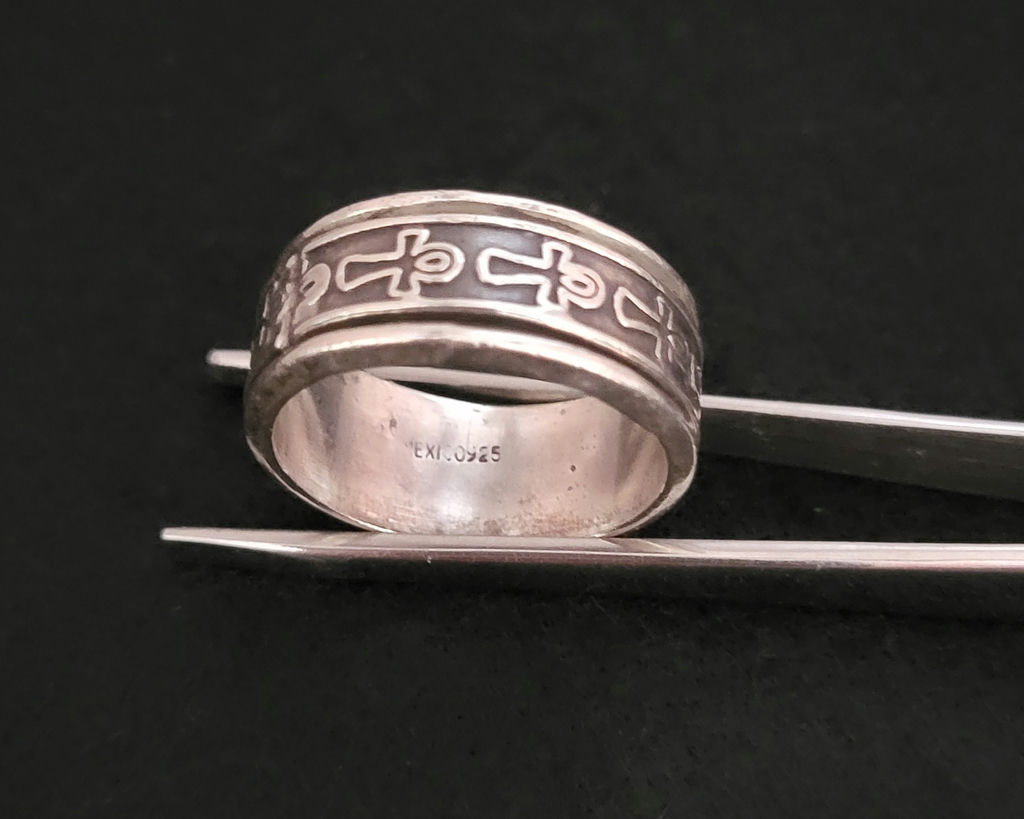 Vintage Sterling Silver Ankh Spinner Ring - image 1 of 5