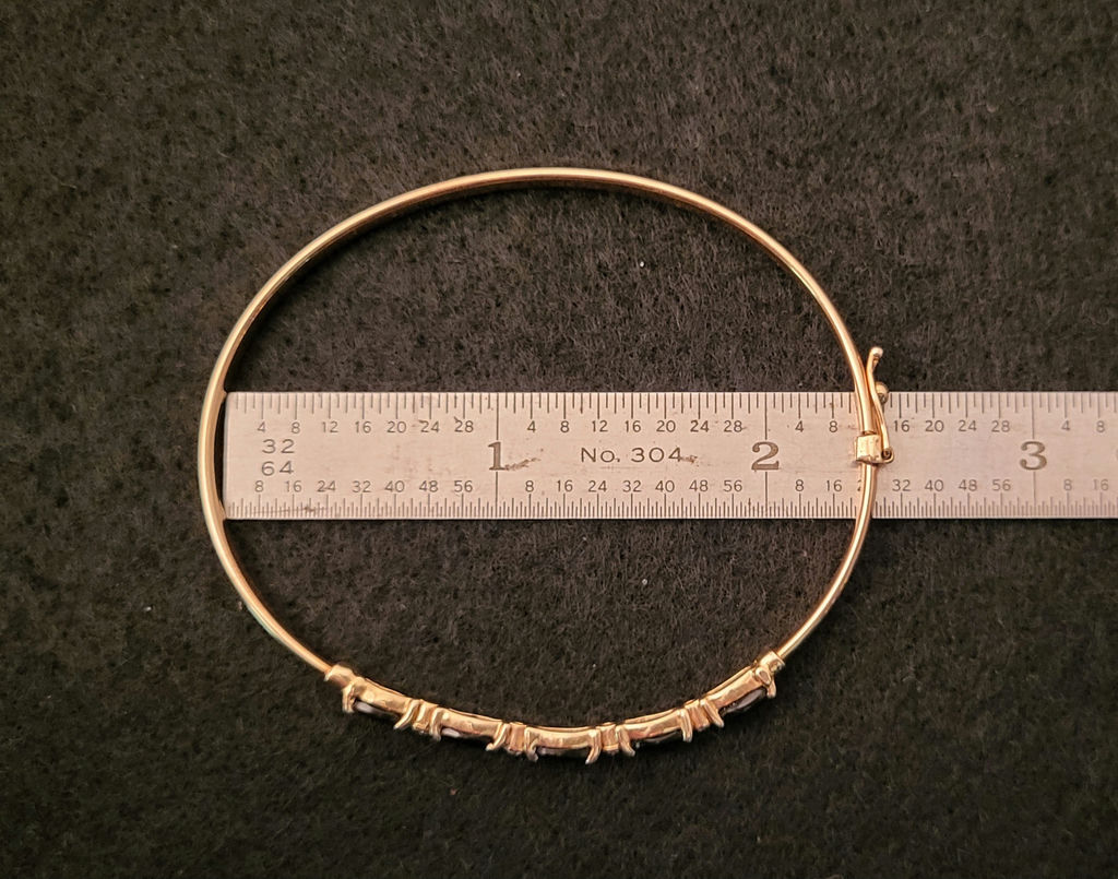 14K Gold Onyx & Diamond Bracelet - Jewelry - image 7 of 8