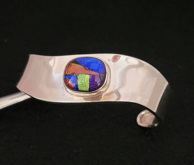 Vintage Sterling Silver Cuff Bracelet - Image 1 of 5