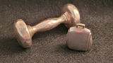 Antique 2 Sterling Silver Baby Rattles - thumbnail 1 of 4